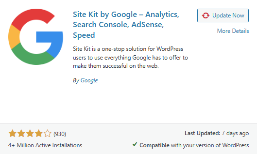 Install Google Site Kit for search console site verification